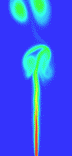 Thermal plume above a candle